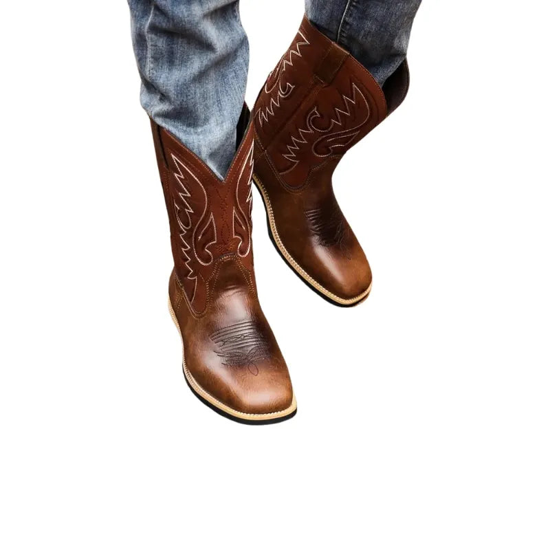 Bottes Western en Cuir – Élégance et Robustesse