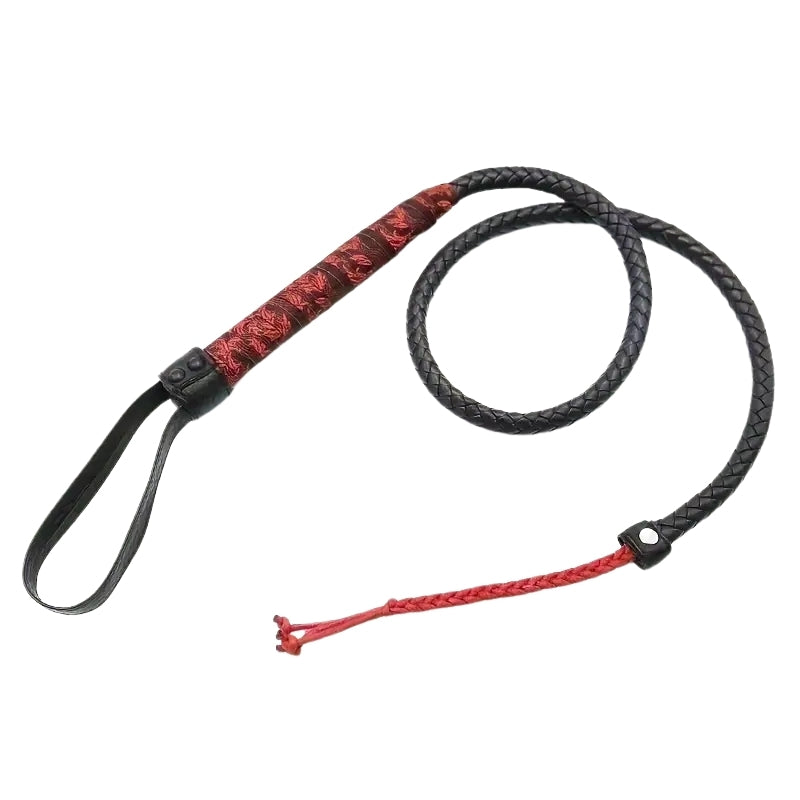 Longe Tressée Rouge & Noire