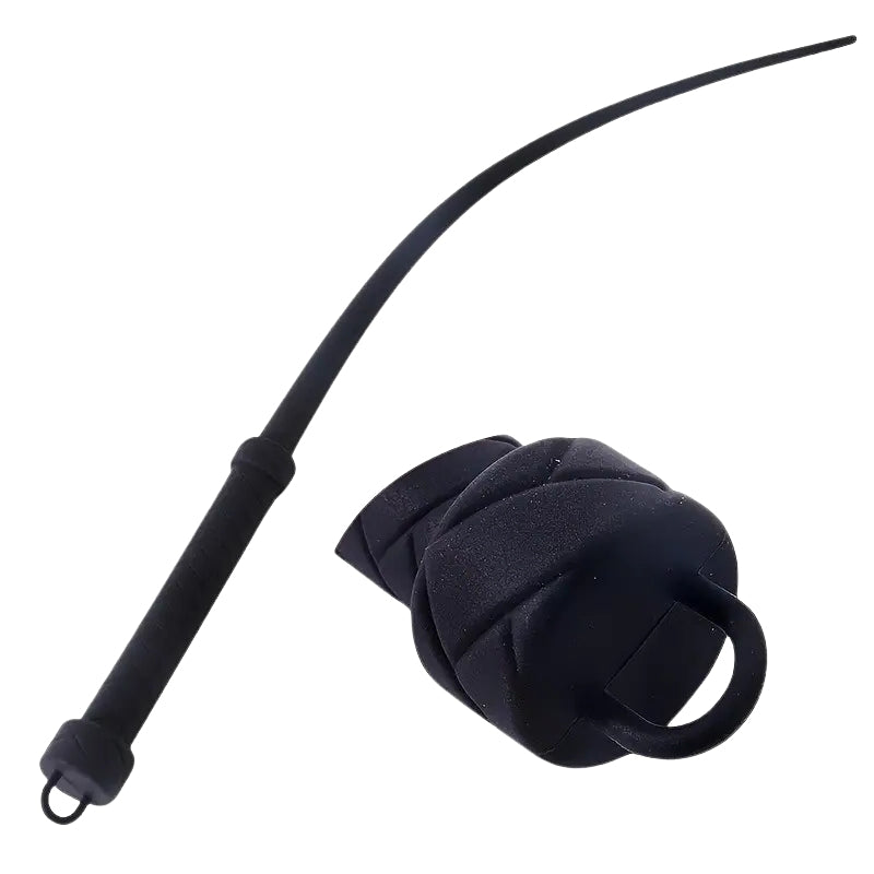 Cravache Flexible en Caoutchouc Noir