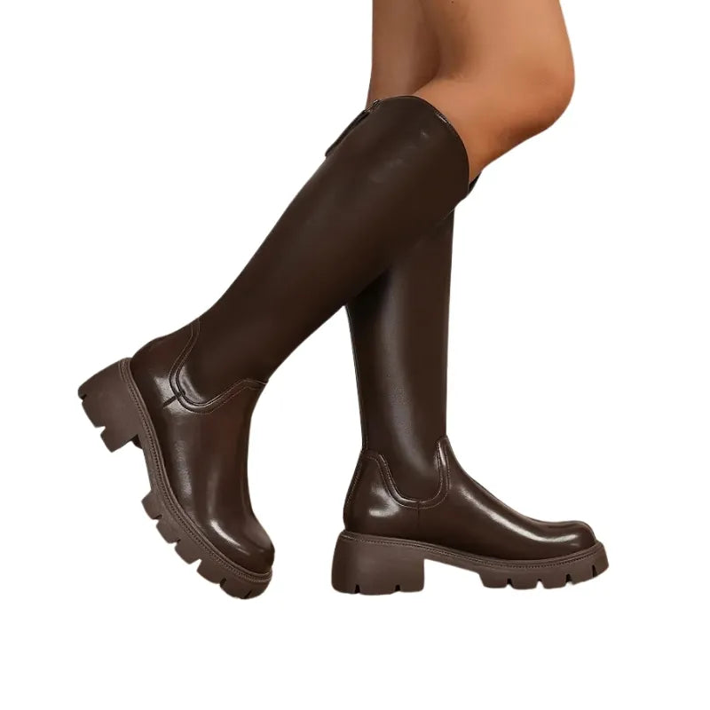 Bottes d'Équitation Élégantes Marron