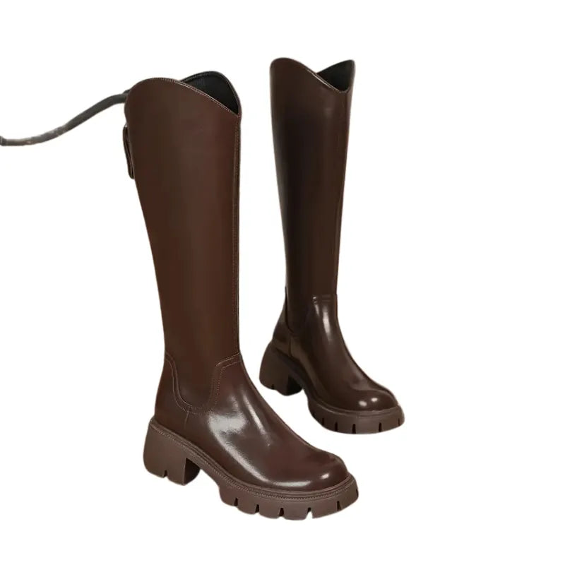 Bottes d'Équitation Élégantes Marron