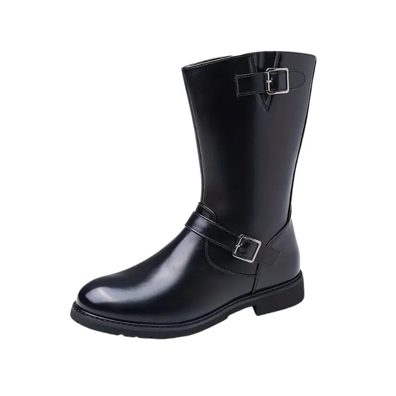 Bottes d'Équitation en Similicuir avec Boucles