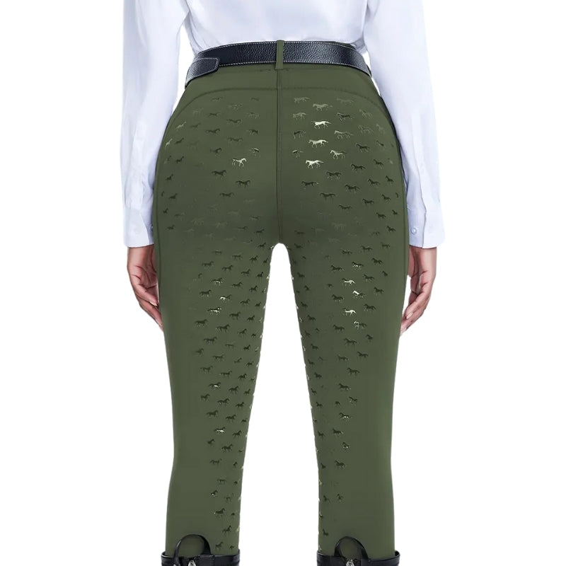 Pantalon Equestre Vert Profond