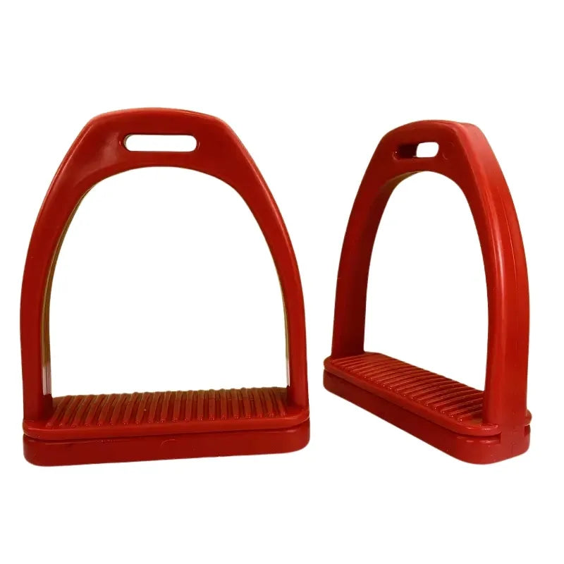 Étriers Équestres en Plastique Rouge – Légèreté et Sécurité