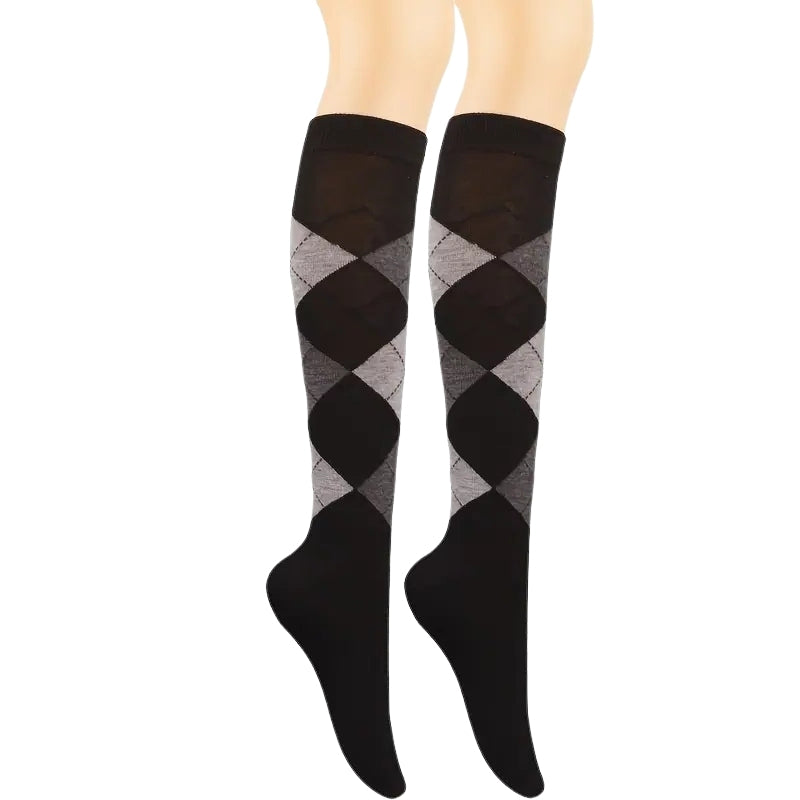 Chaussettes Argyle Élégance Noire