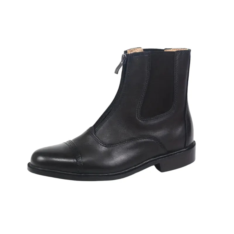Bottines d’Équitation en Cuir Noir – Élégance et Confort
