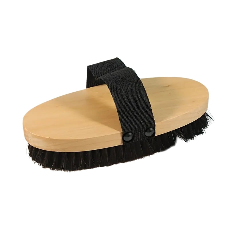 Brosse de Finition en Bois – Soin Élégant pour Votre Cheval