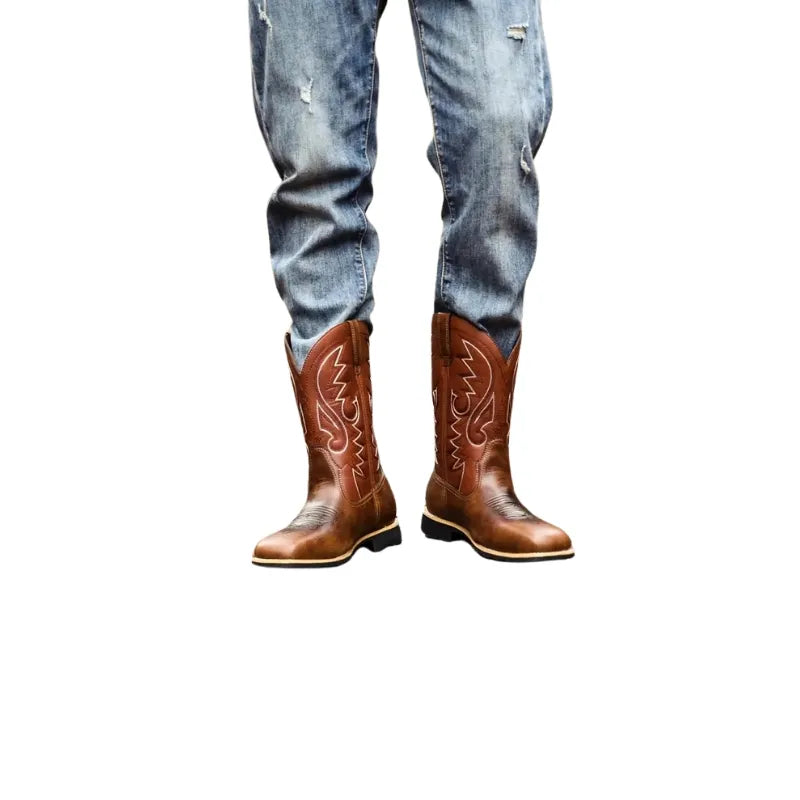 Bottes Western en Cuir – Élégance et Robustesse