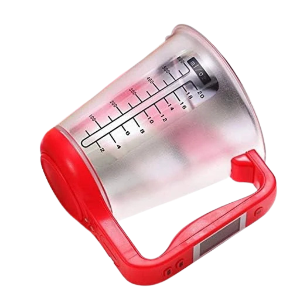 Smart measuring cup with thermometer