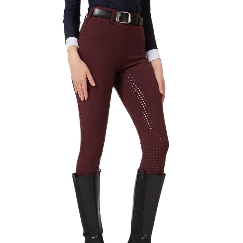 Pantalon Équestre Elegance Burgundy