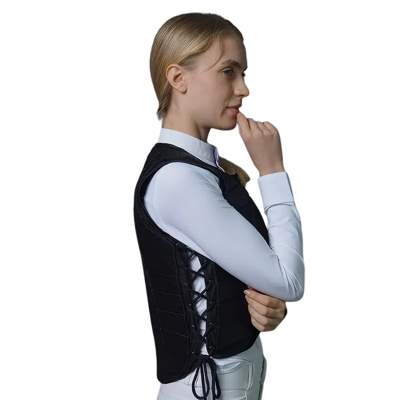 Gilet de Protection Équestre "BlackArmor" – Sécurité et Confort