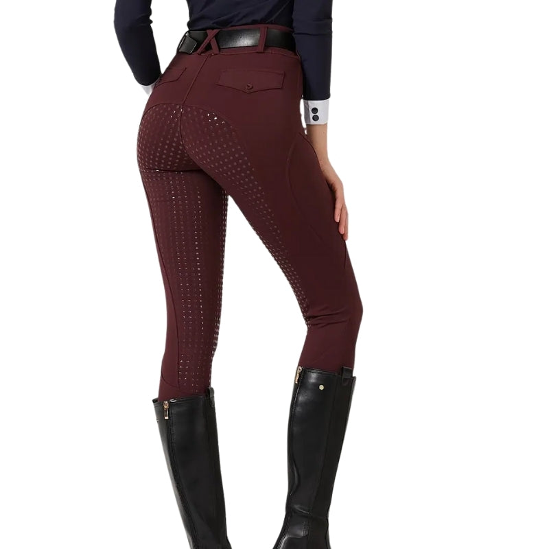 Pantalon Équestre Elegance Burgundy